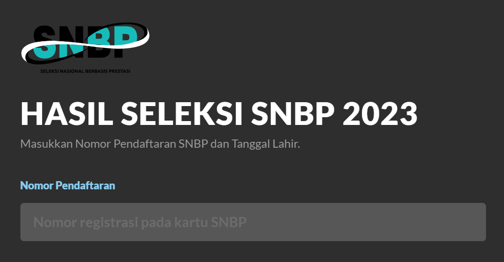 Data statistik Pengumuman SNBP 2023