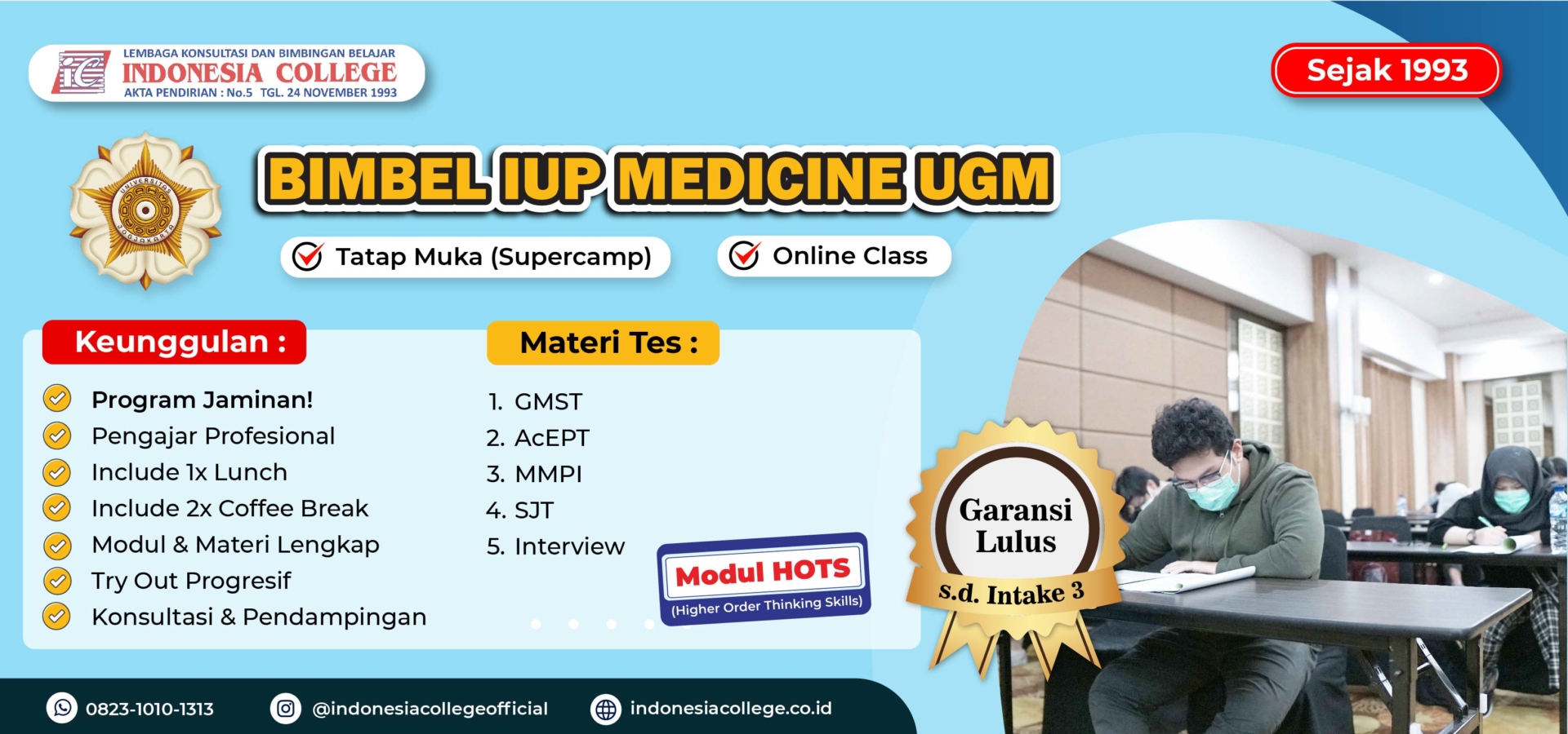 Bimbel Kedokteran IUP UGM - Indonesia College