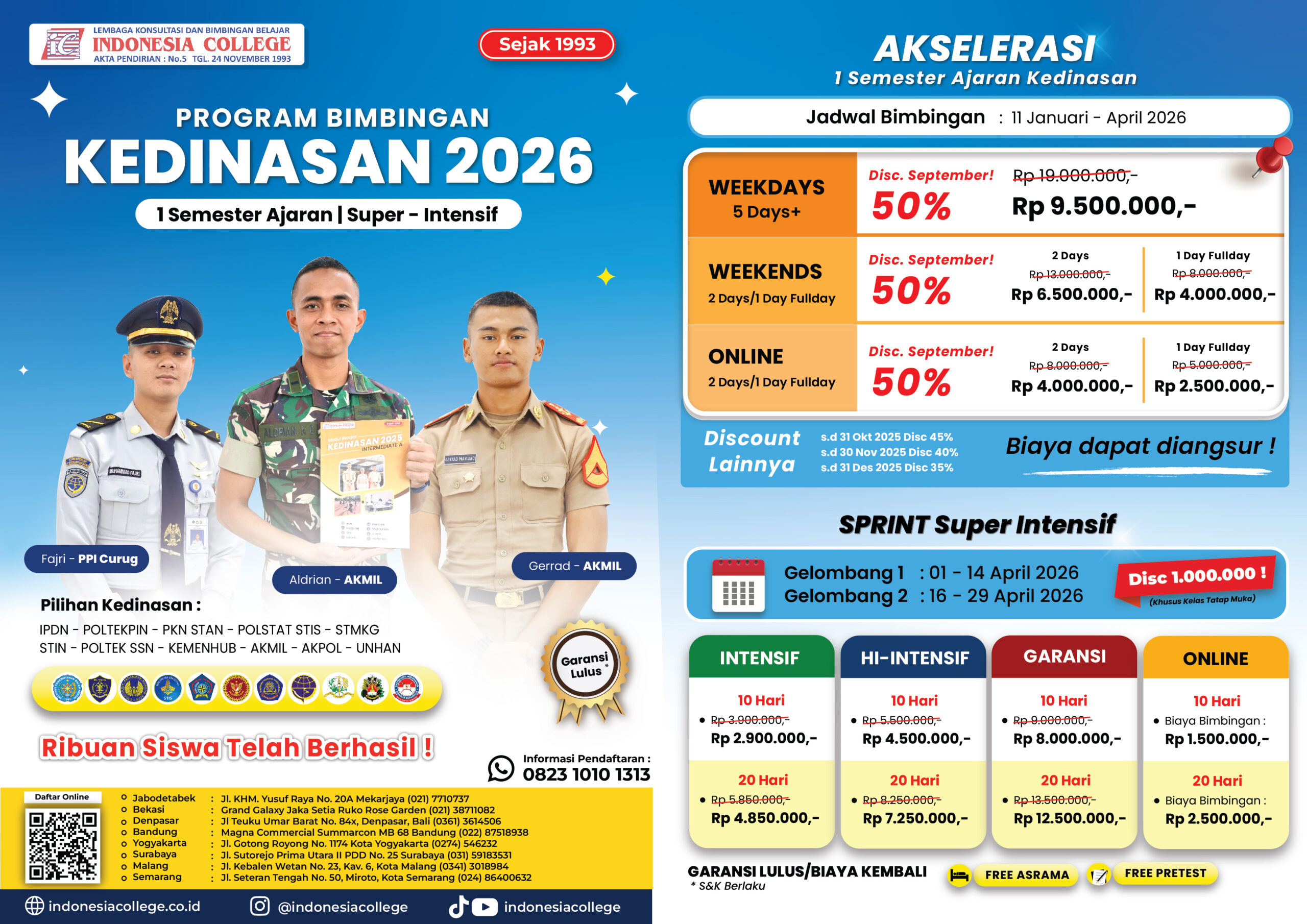 Bimbel Kedinasan Akselerasi 2026