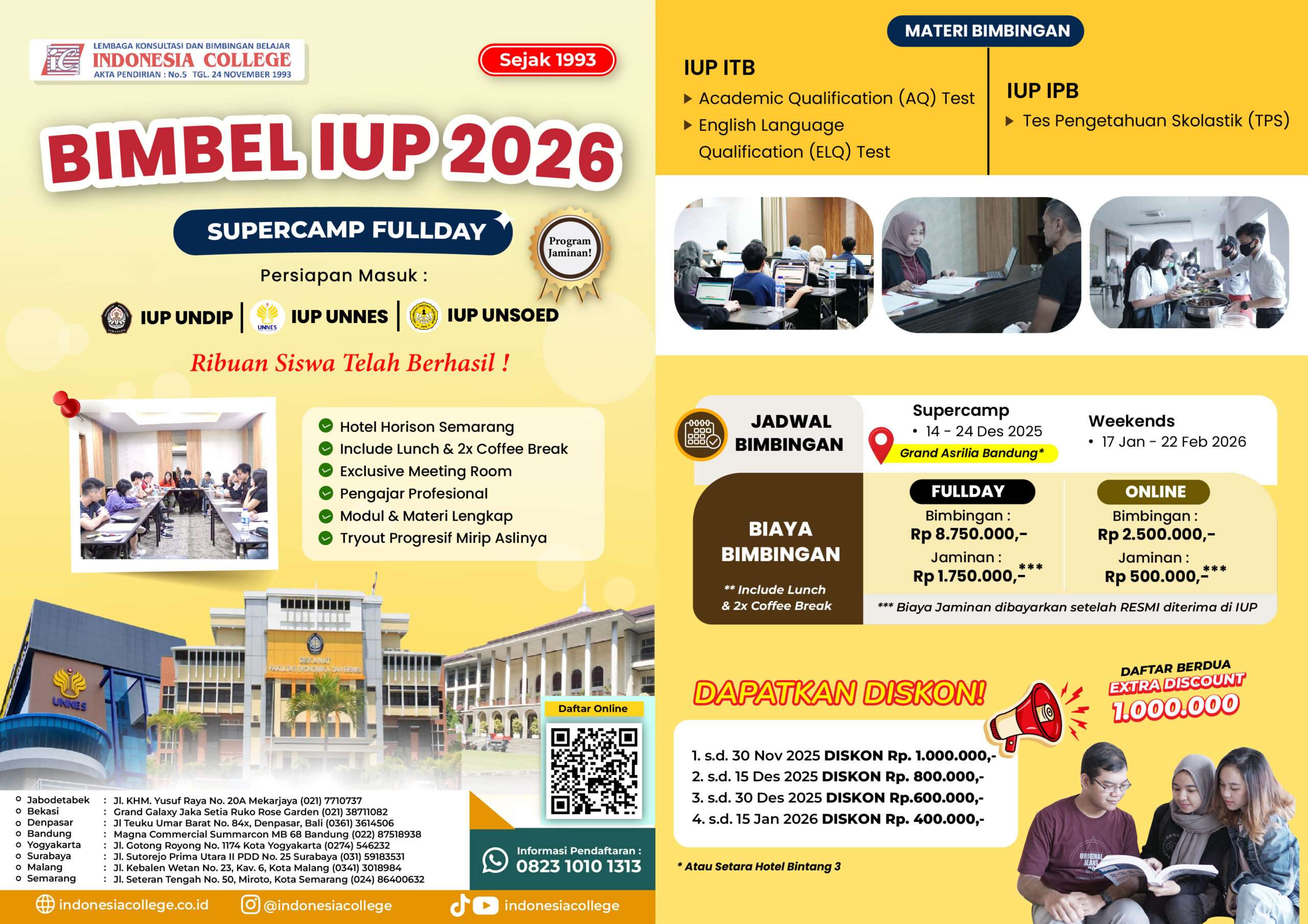 Brosur Bimbel IUP 2026