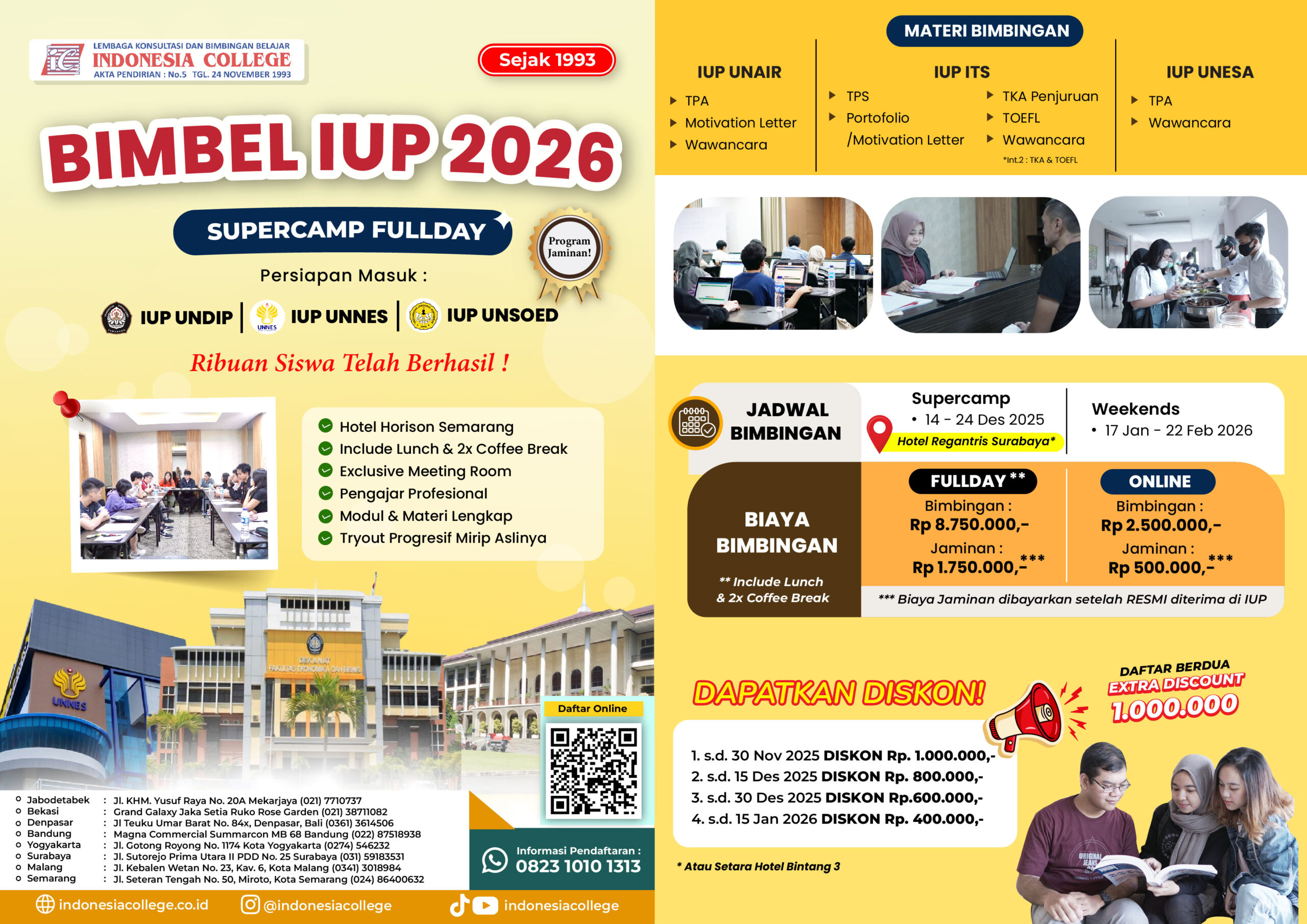 Brosur Bimbel IUP 2026