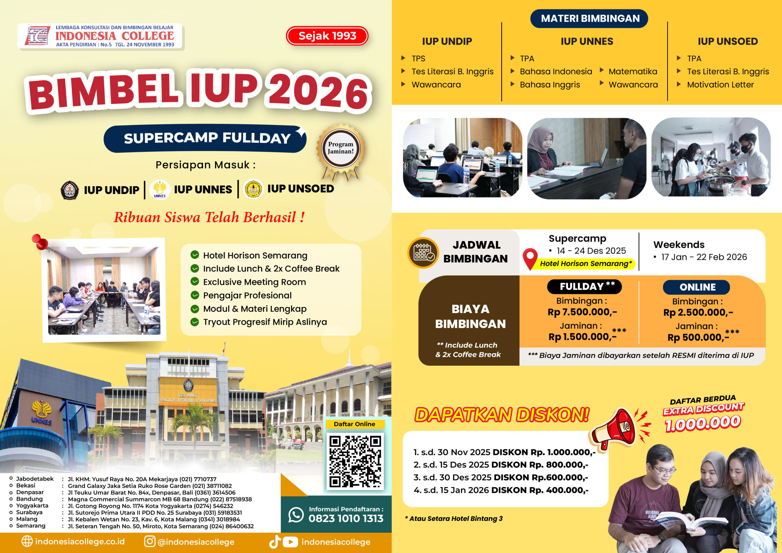 Brosur Bimbel IUP 2026 