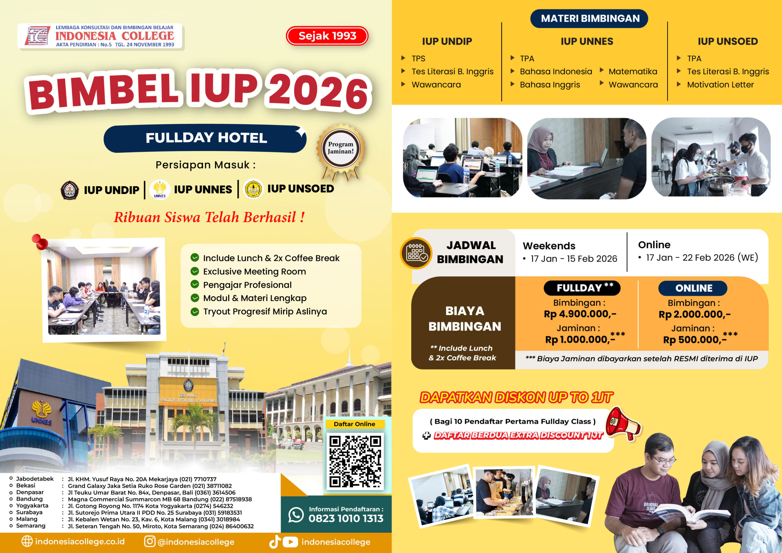 Brosur Bimbel IUP 2026