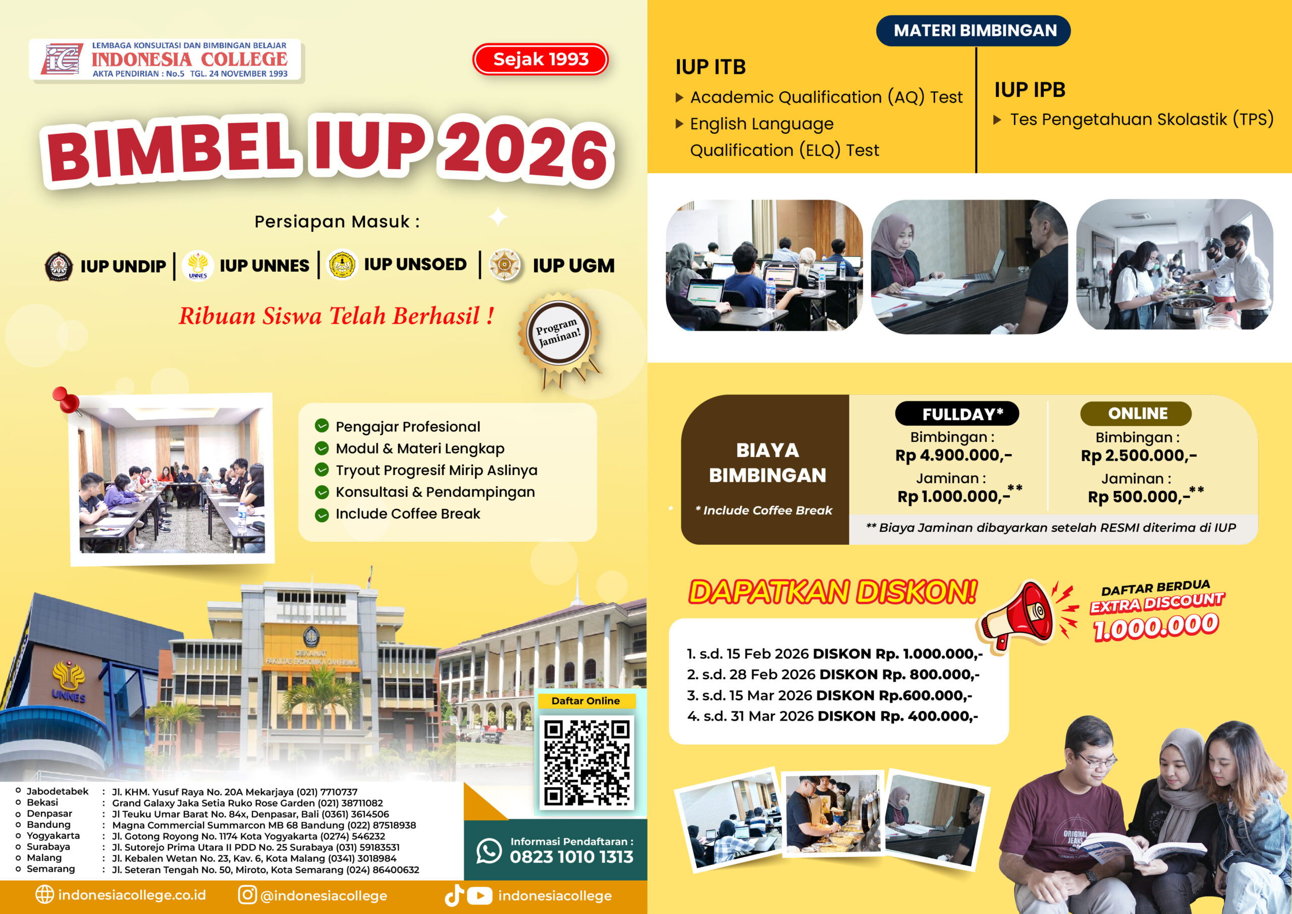 Brosur Bimbel IUP 2026 by Indonesia College