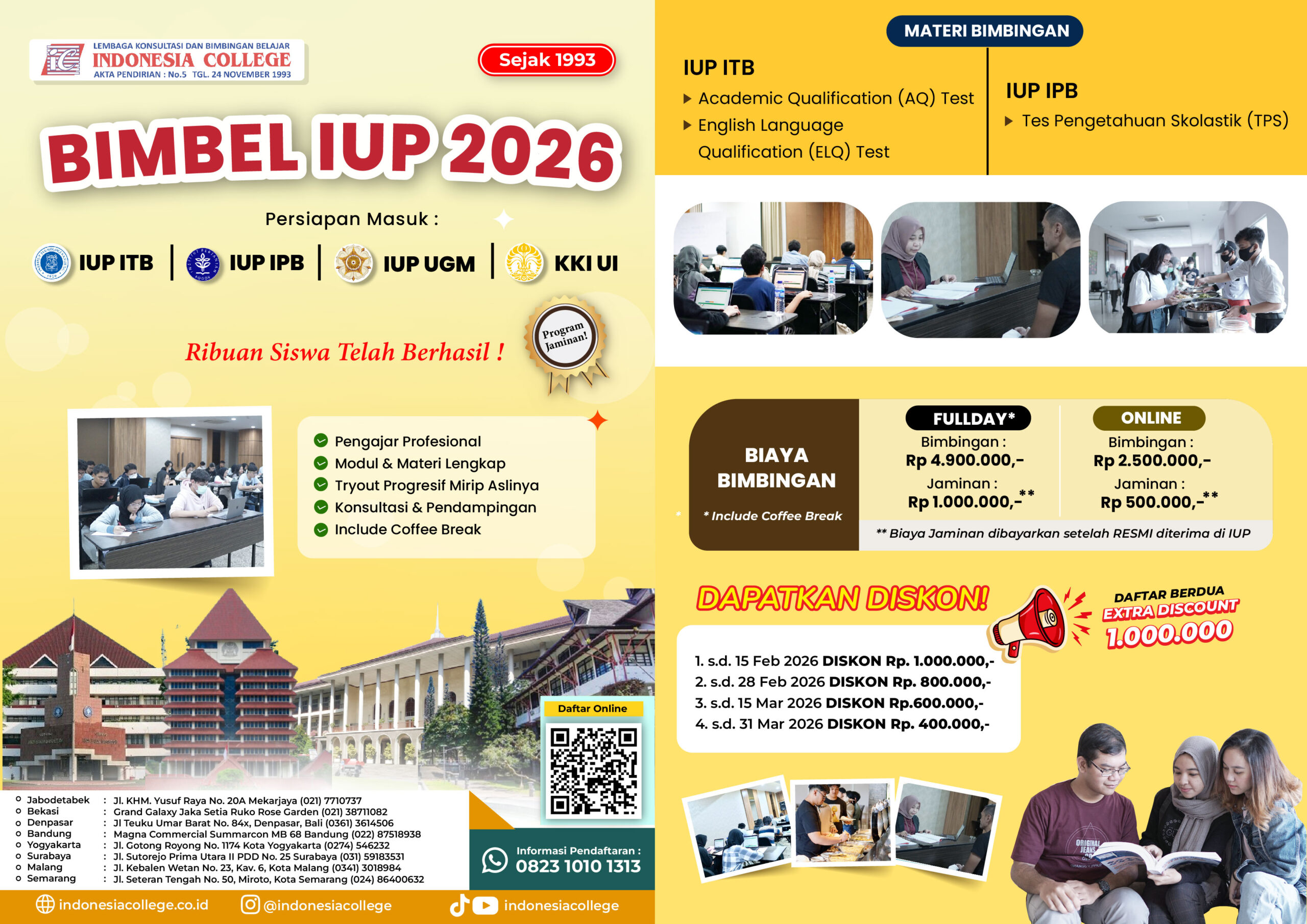 Brosur Bimbel IUP 2026 by Indonesia College