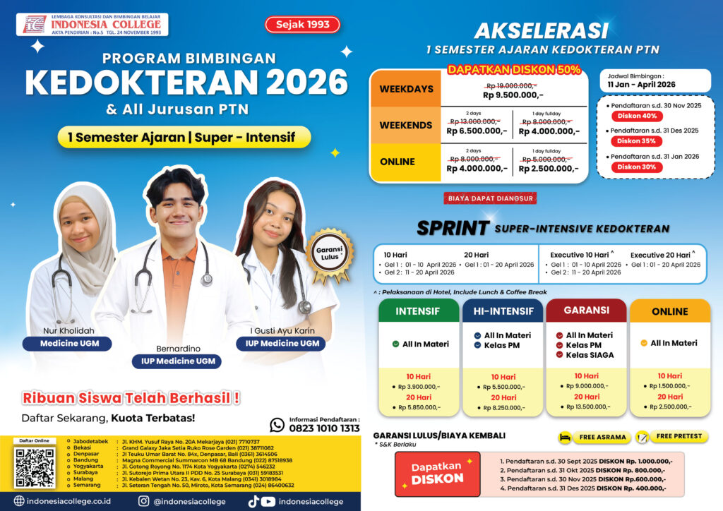 Brosur Kedokteran 2026 - Akselerasi & Sprint