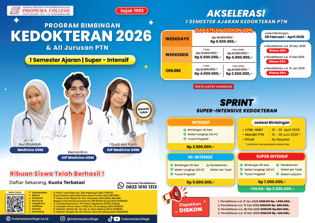 Brosur Kedokteran 2026 - Akselerasi & Sprint