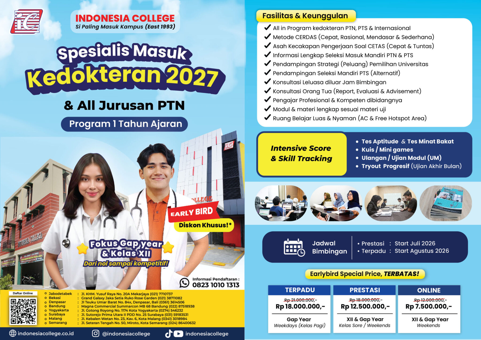 Bimbel Kedokteran 2027 - 1 tahun ajaran 