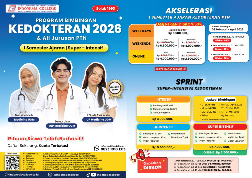 Brosur Kedokteran 2026 - Akselerasi & Sprint
