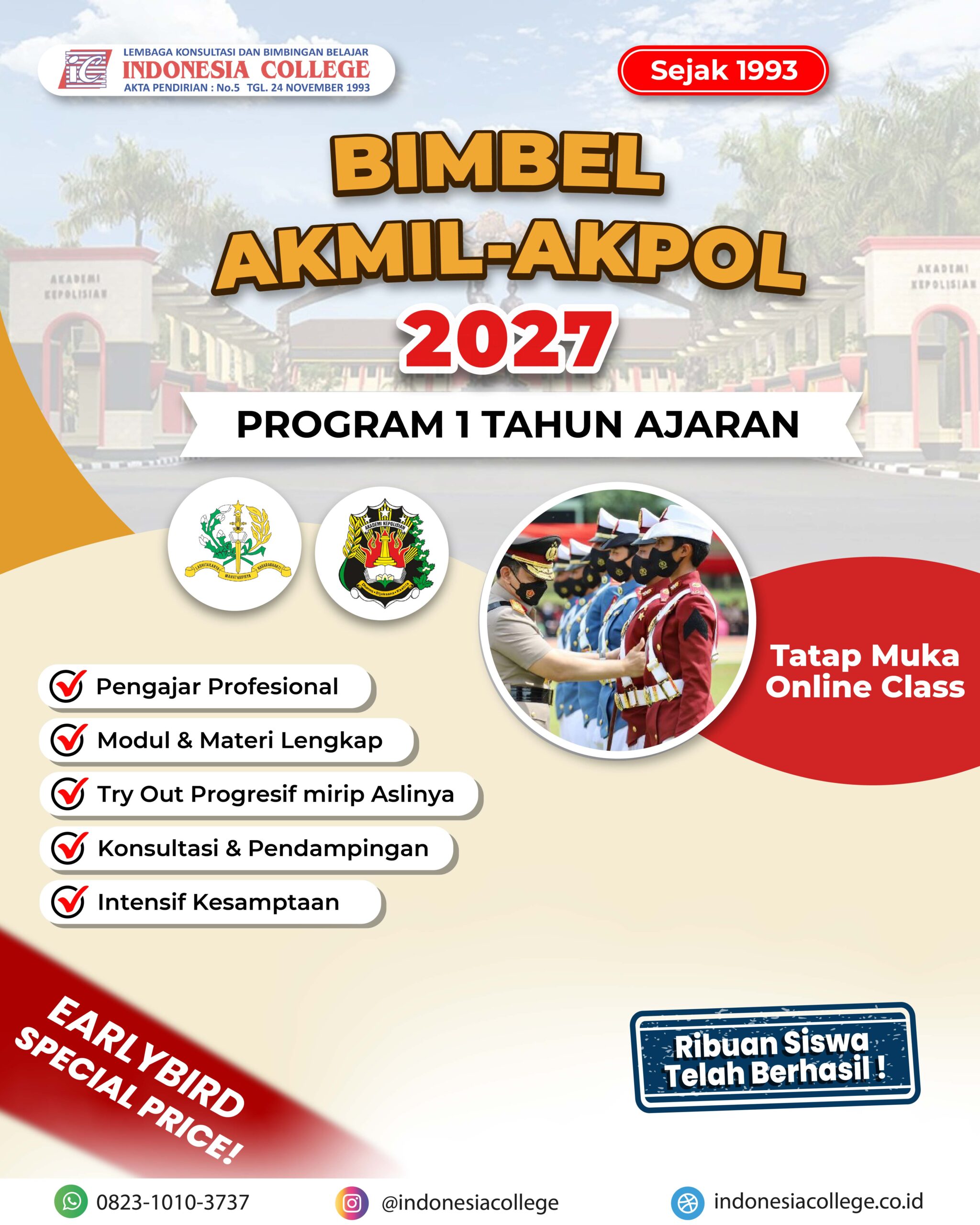 Bimbel AKMIL untuk persiapan tes masuk Akademi Militer
