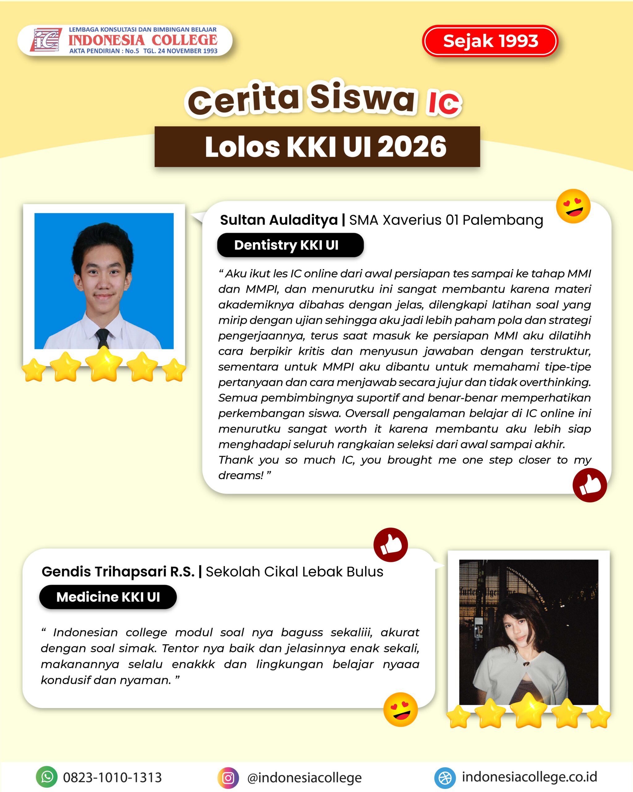 Bimbel KKI UI untuk persiapan SIMAK KKI UI Kelas Internasional