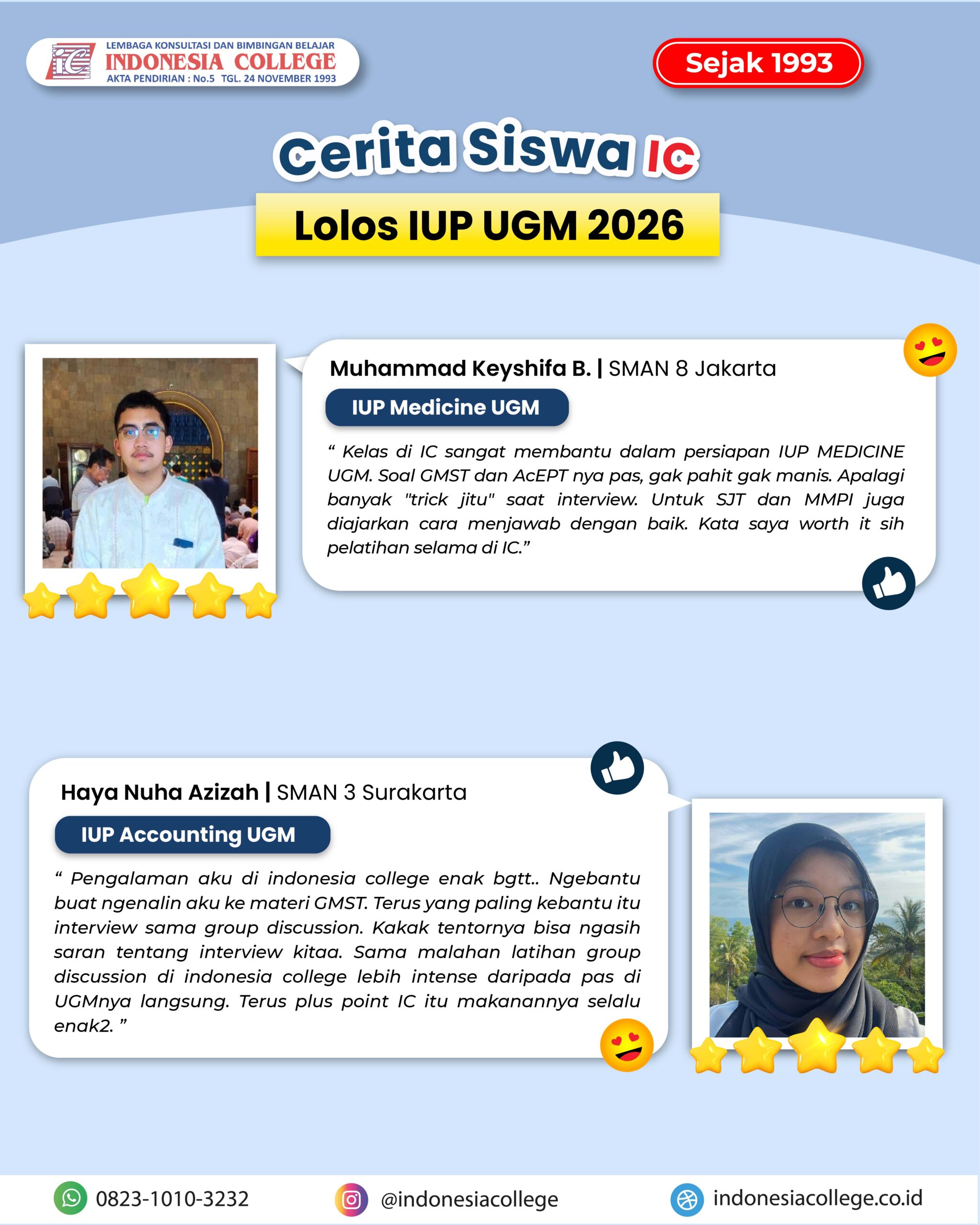 Testimoni Bimbel IUP MKP UGM untuk persiapan GMST essay dan interview