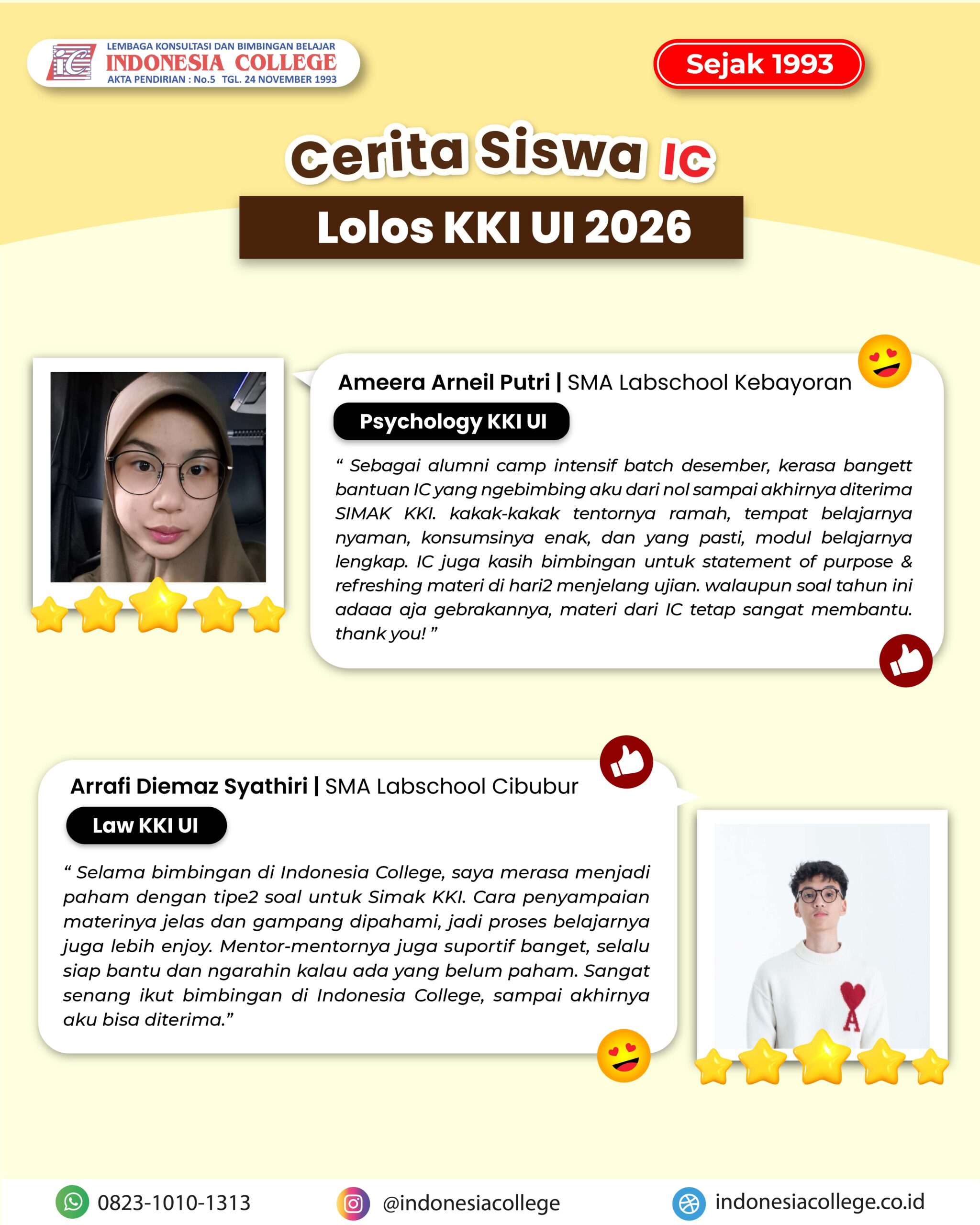 Bimbel KKI UI untuk persiapan SIMAK KKI UI Kelas Internasional