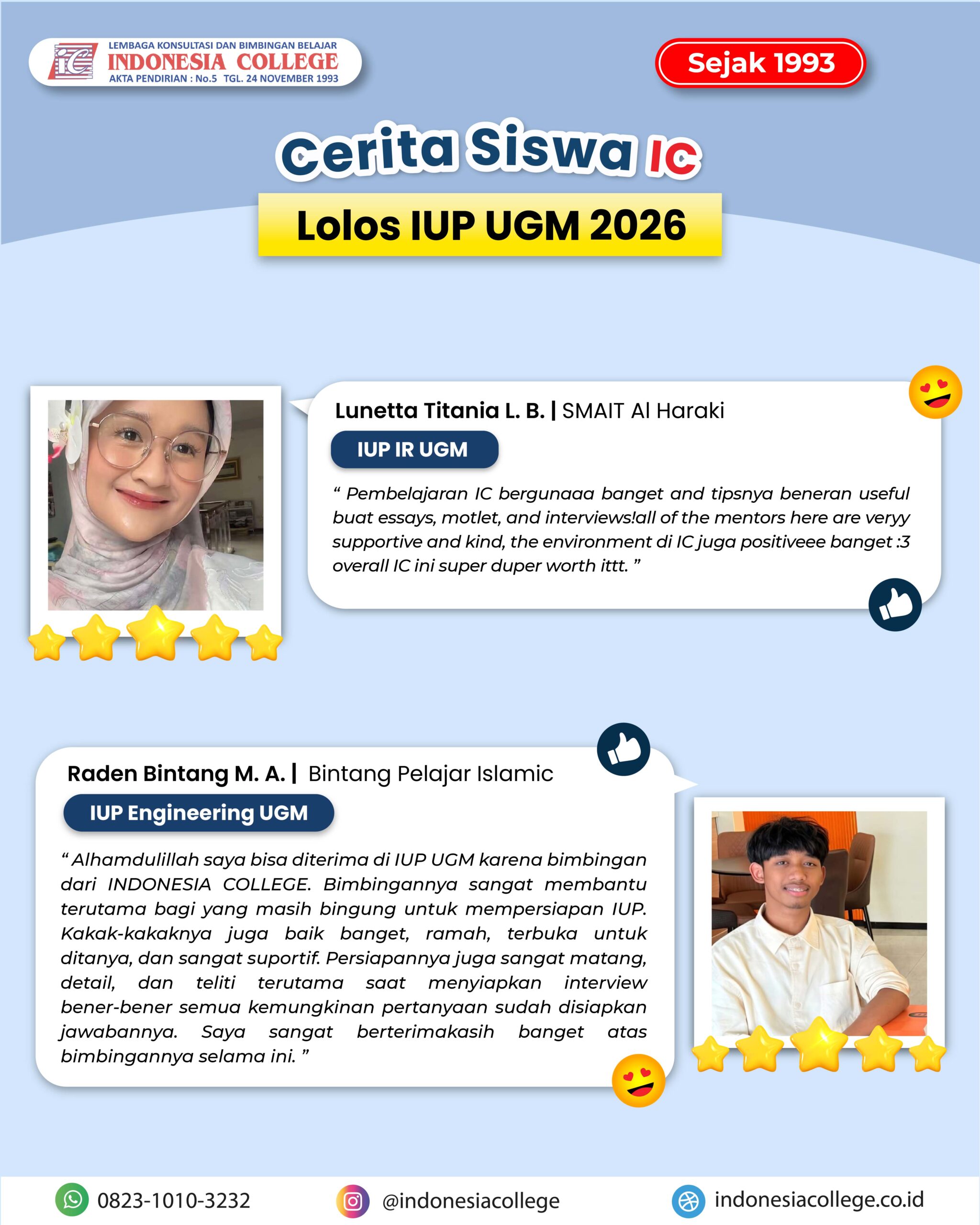 Testimoni Bimbel IUP MKP UGM untuk persiapan GMST essay dan interview