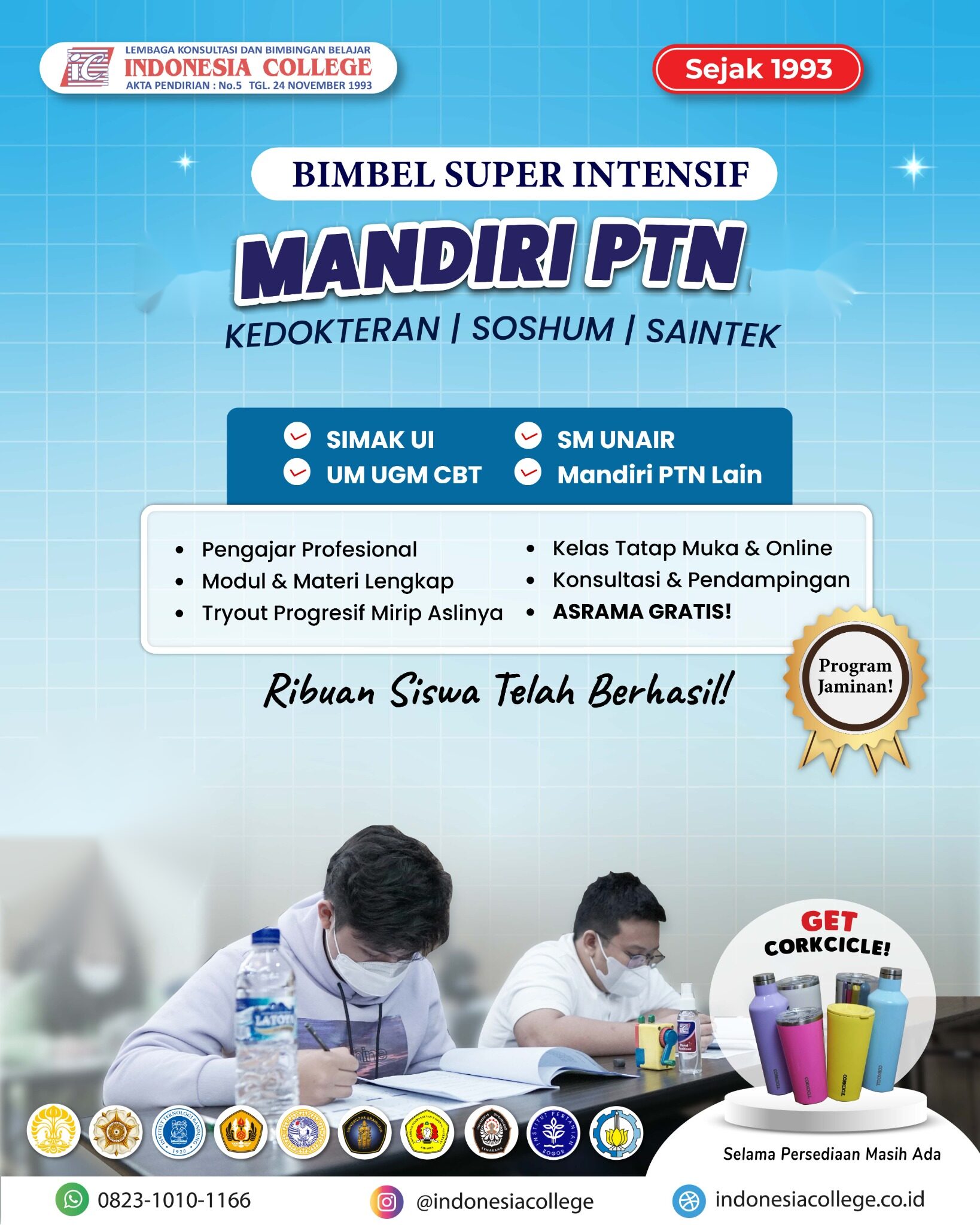 Bimbel Mandiri PTN untuk persiapan ujian masuk PTN jalur mandiri