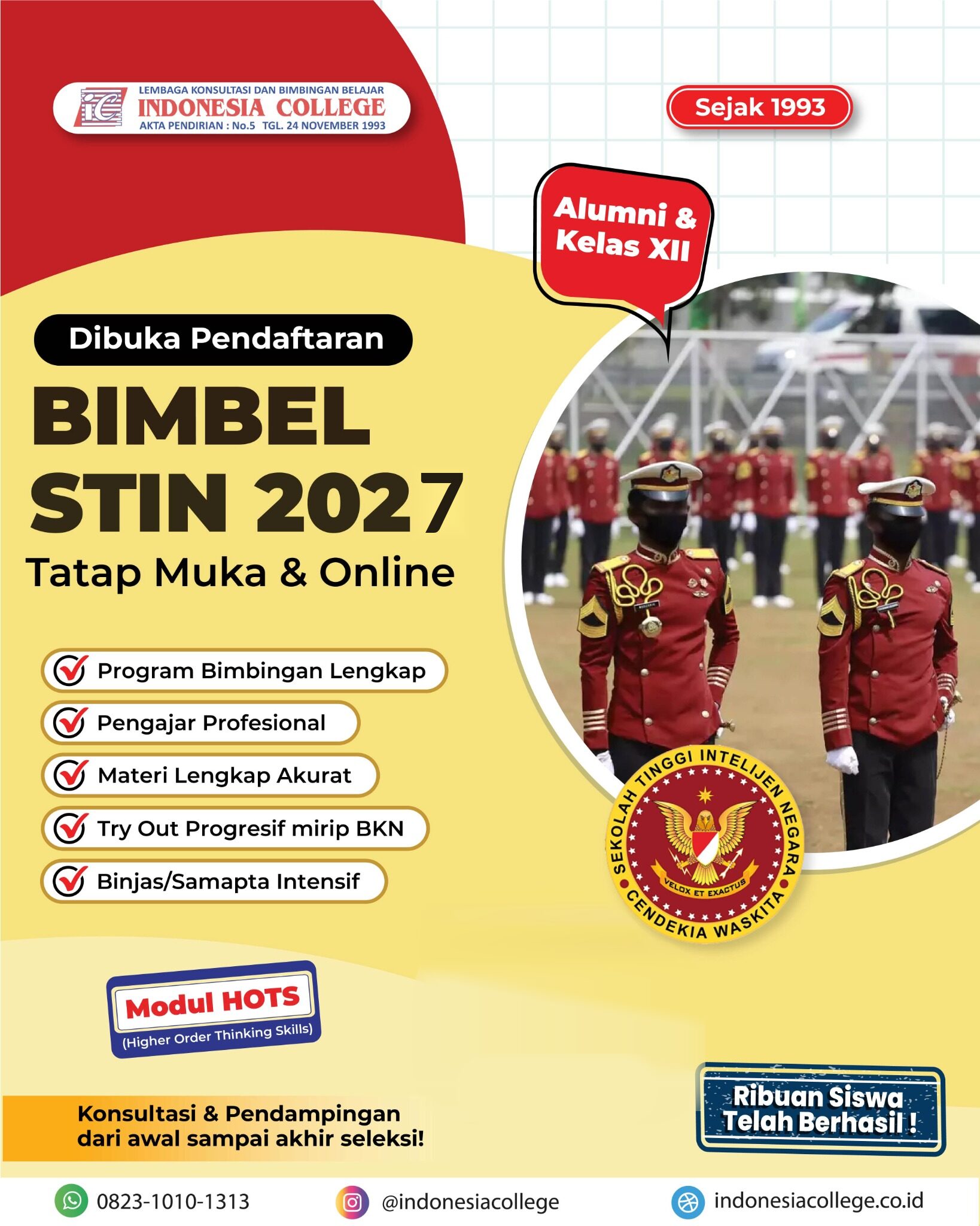 Bimbel STIN untuk persiapan Sekolah Tinggi Intelijen Negara