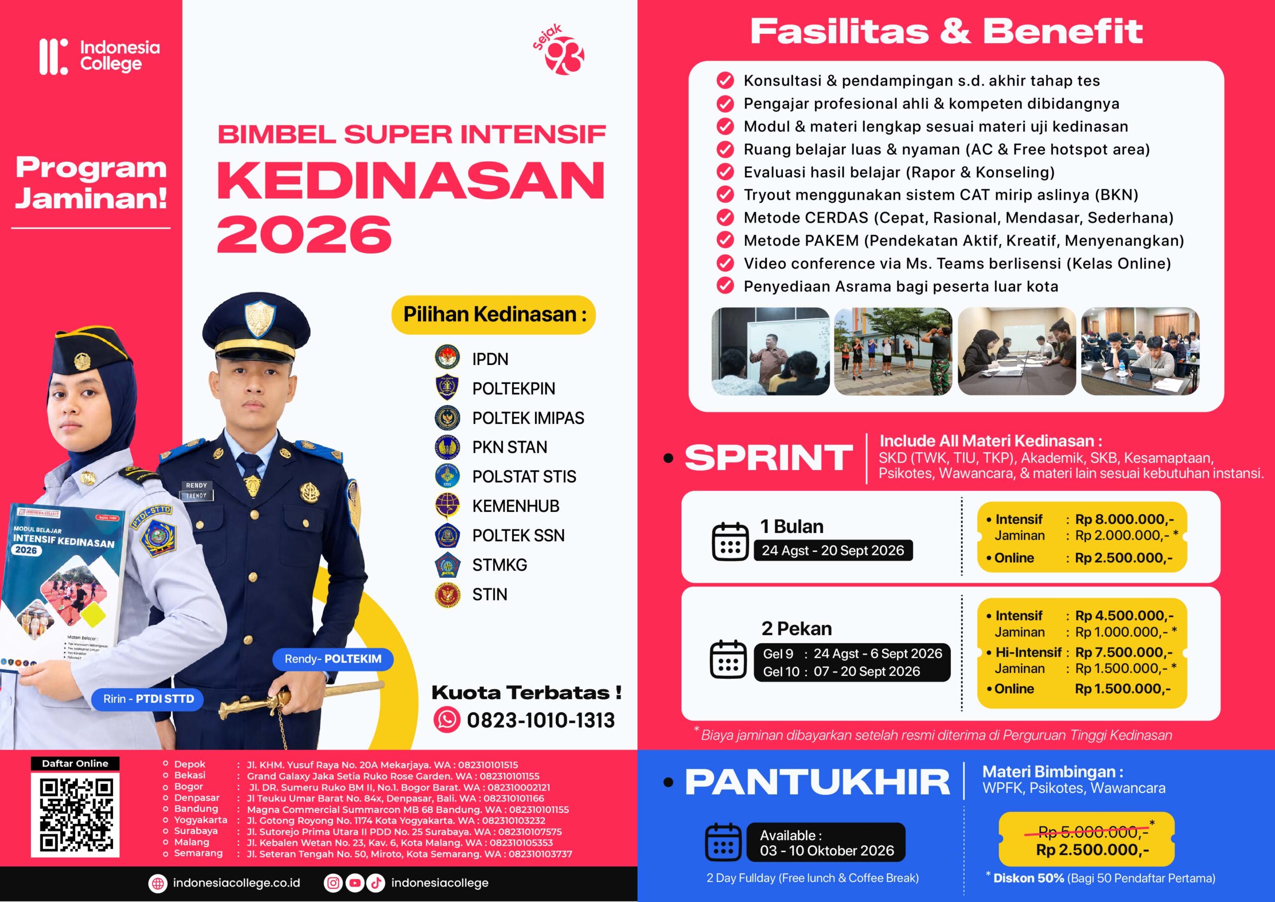 Brosur Bimbel Kedinasan 2026 -  SPRINT by Indonesia College