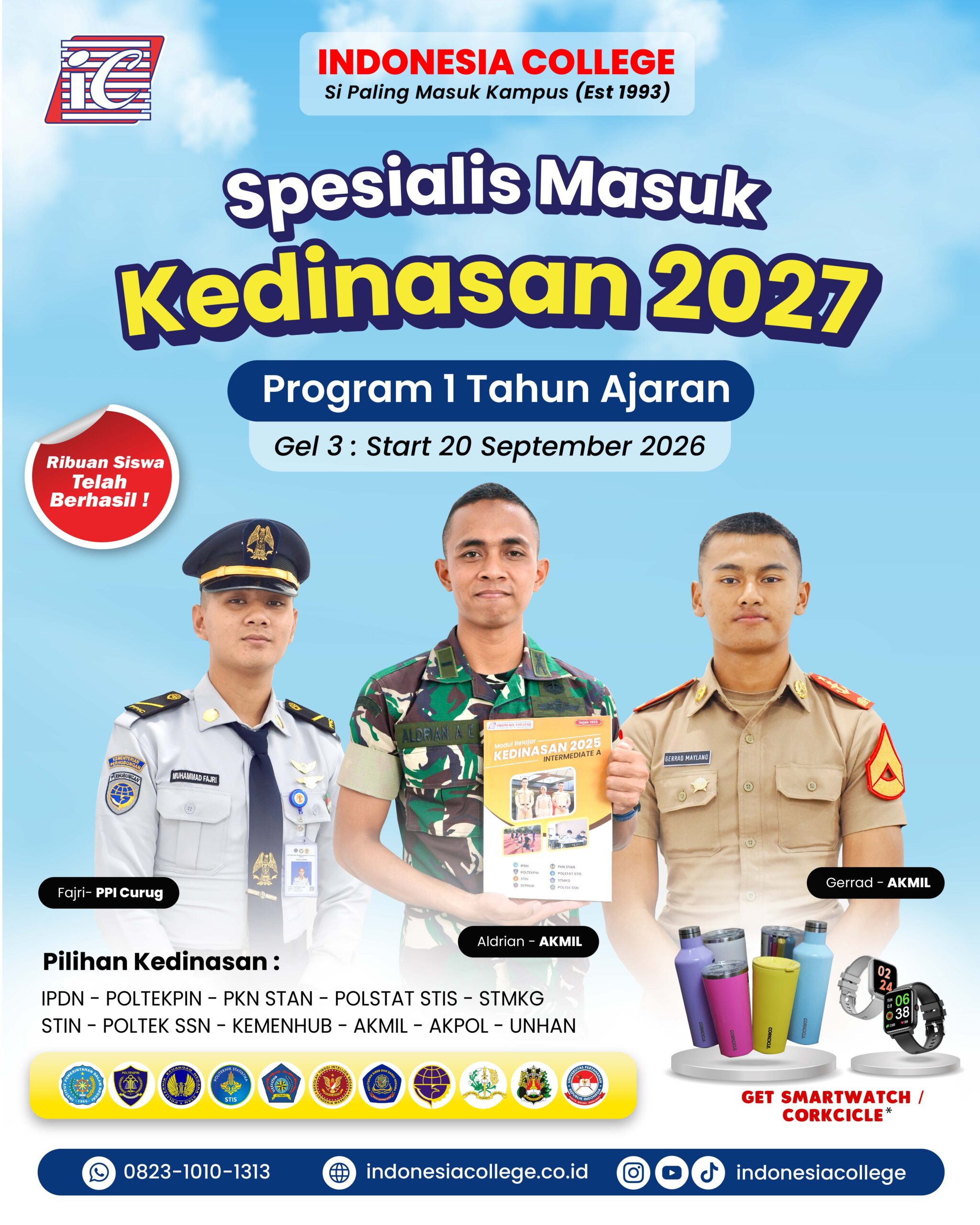 Bimbel Kedinasan 2027 - 1 tahun ajaran